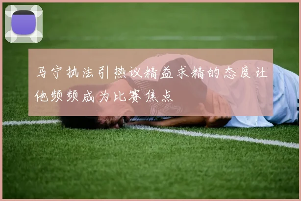 马宁执法引热议精益求精的态度让他频频成为比赛焦点
